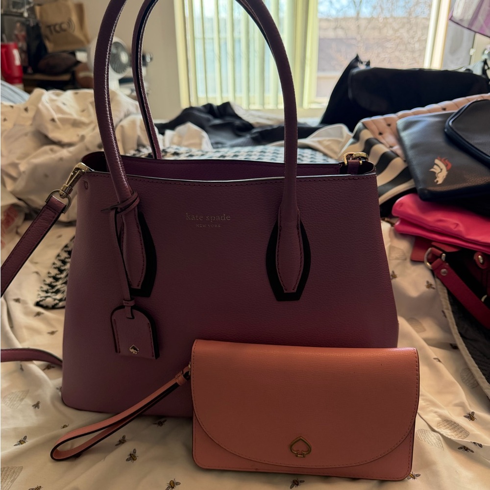 kate spade Pink Leather Satchel with Gold Hardware - Picture 3 of 3